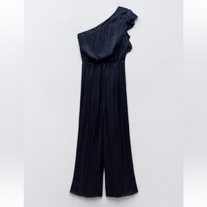 NWT ZARA Blue silky jumpsuit 🩷
